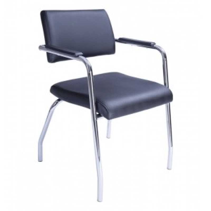 Cadeira Beezi Fixa com 4 Pés com Braço Cerqueira César - Cadeira Secretária Giratória sem Braço