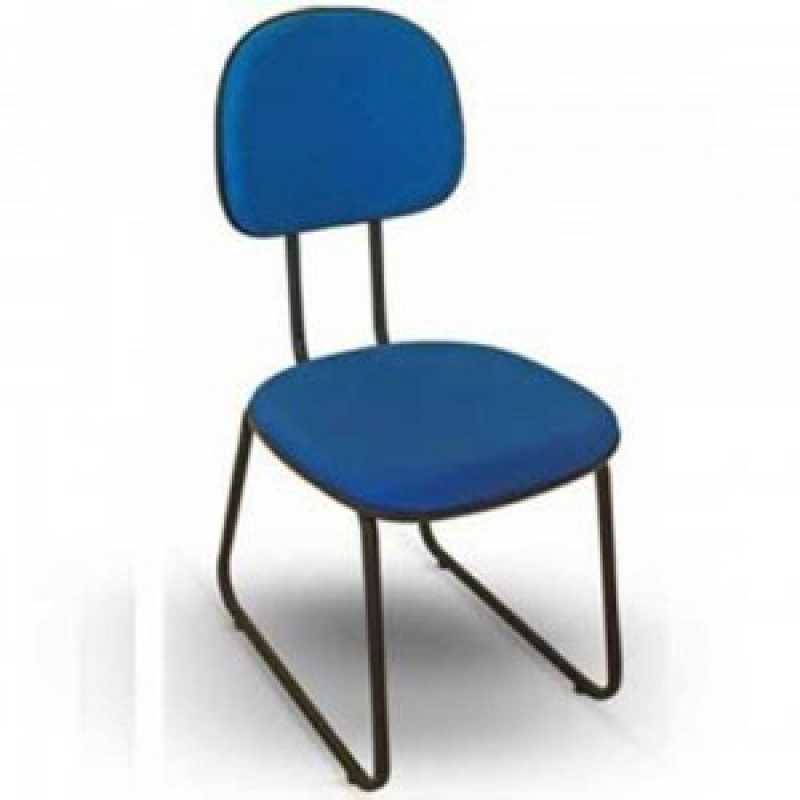 Cadeira Secretária Sky L Duplo Paulista - Cadeira Beezi Fixa com 4 Pés com Braço
