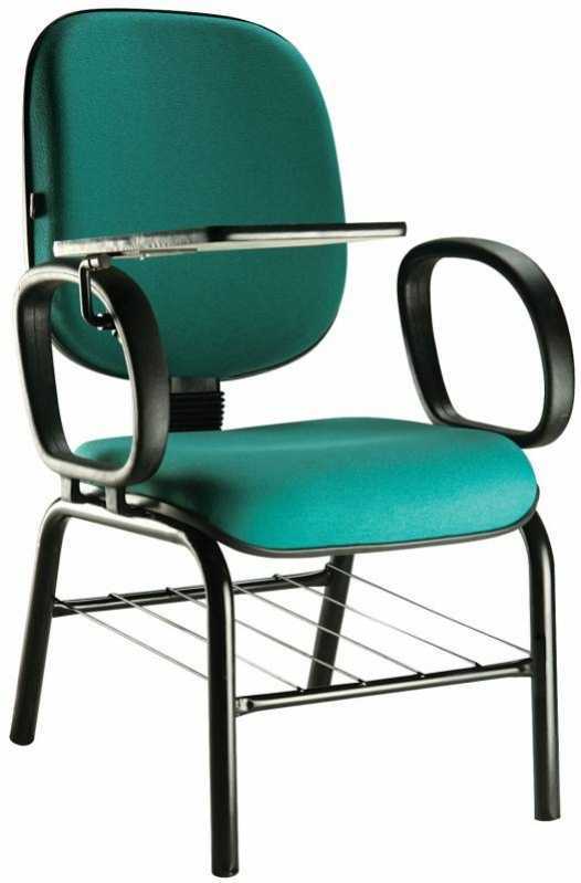 Cadeira Universitária Braço Escamoteável Brooklin - Cadeira Universitária com Prancheta Dobrável