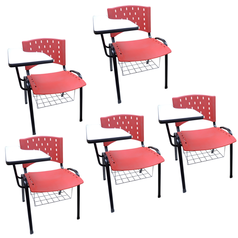 Cadeiras Universitárias com Porta Livros Diadema - Cadeira Universitária com Prancheta Frontal