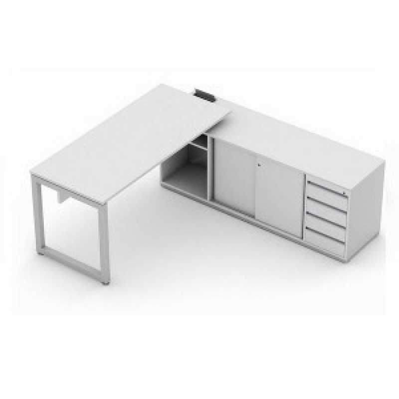 Mesa para Escritório Pé Aço Valor São Caetano do Sul - Mesa Angular Pé Metálico