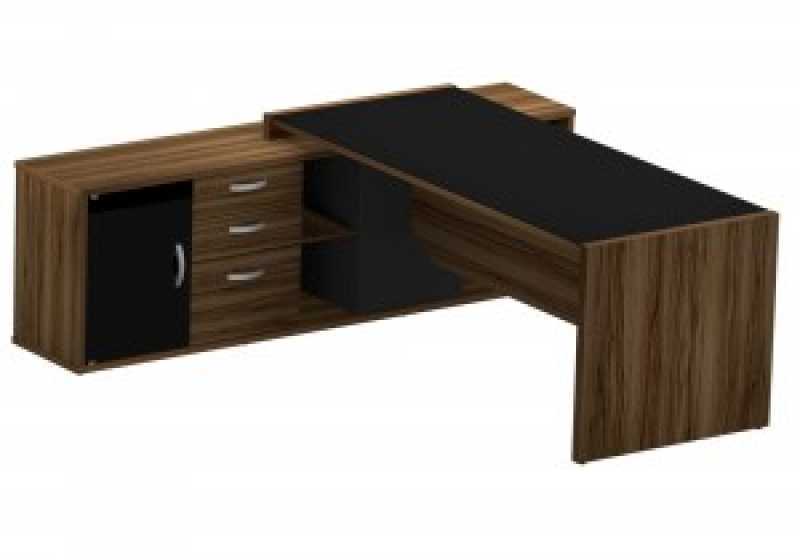 Preço de Mesa com Gaveteiro Pedestal 3 Gavetas Brooklin Novo - Mesa Angular Pé Painel