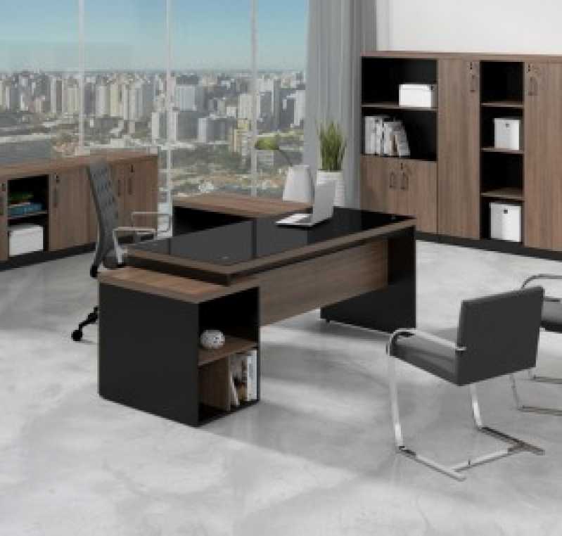 Preço de Mesa para Escritório com Gaveta com Vidro Jardim Paulista - Mesa Angular Pé Painel