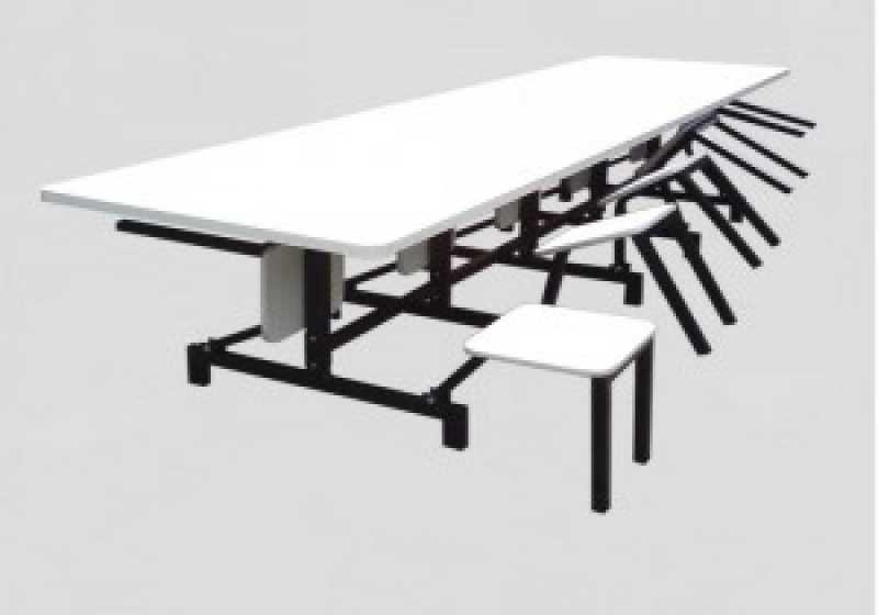 Qual o Preço de Mesa com Cadeira Acoplada para Refeitório São Mateus - Mesa para Refeitório Industrial