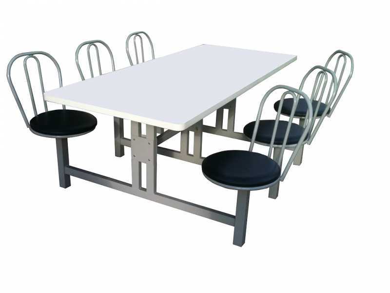 Qual o Preço de Mesa para Refeitório 6 Lugares com Encosto Moema - Mesa para Refeitório 6 Lugares com Encosto