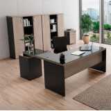 mesa para escritório com gaveta com vidro valor Vila Formosa