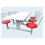mesa para refeitório 6 lugares com encosto Itaquera